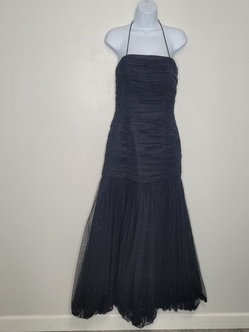 Alfred Angelo black sparkly mermaid bubble hem emo whimsygoth dress prom hoco